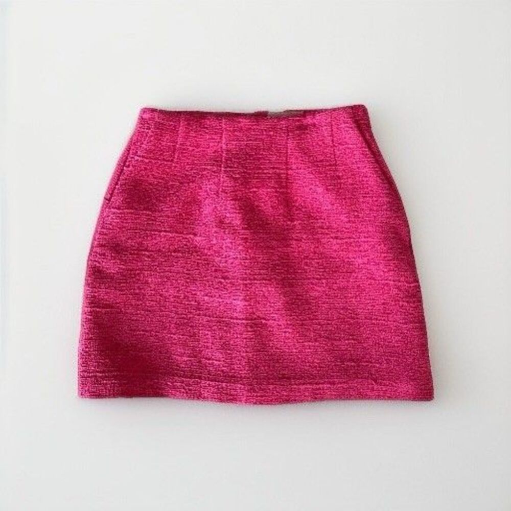 Aritzia Babaton Kinsley Mini Skirt Pink tweed, Size 0 D101
